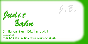 judit bahn business card
